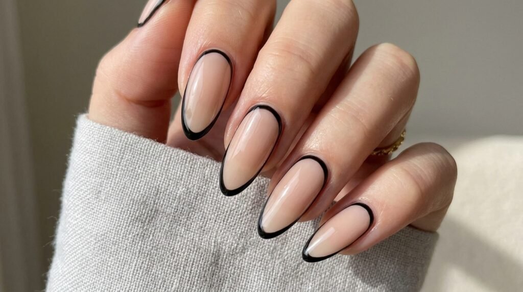 Black Outline Nails