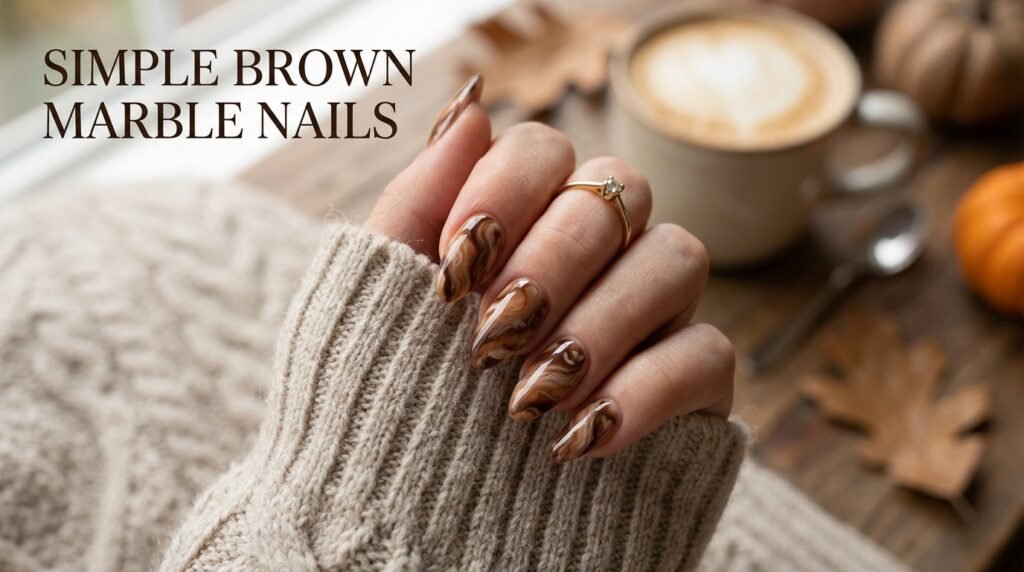 brown nail design ideas