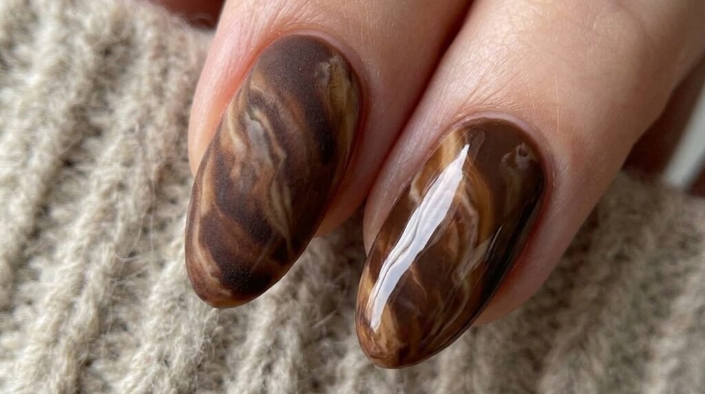 brown nail design ideas