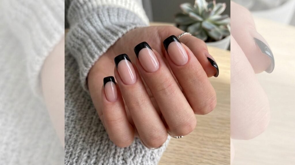 easy black nail design ideas