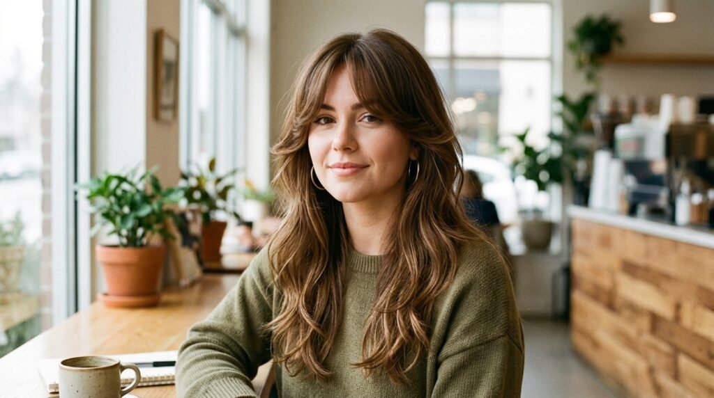 Curtain Bangs Look