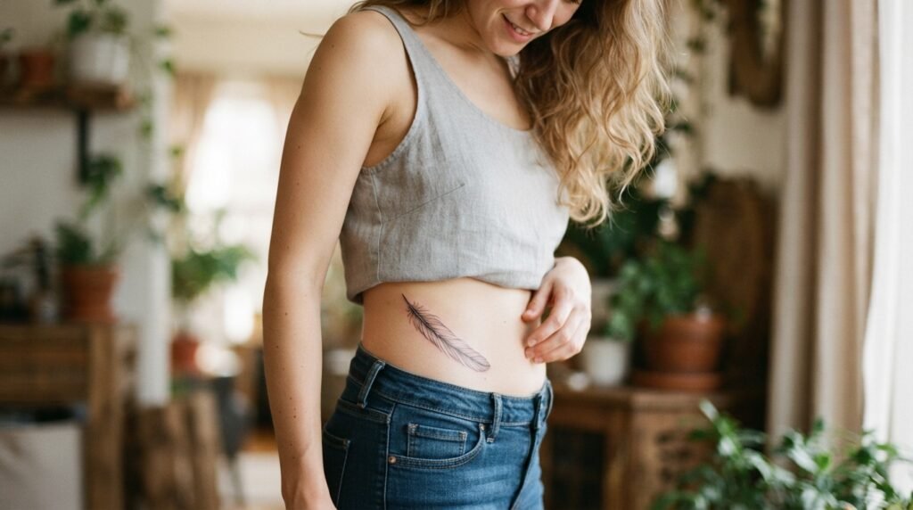 Soft Feather Tattoo
