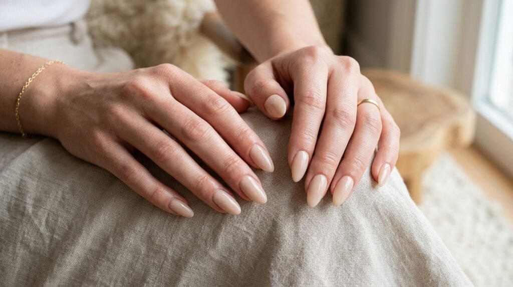 Simple almond nails