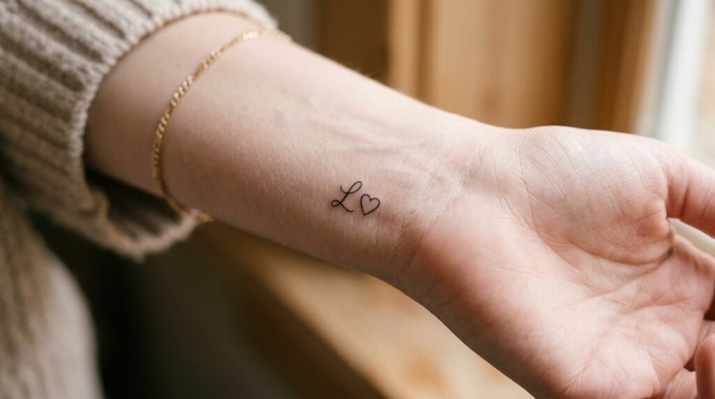 Initial Heart Tattoo