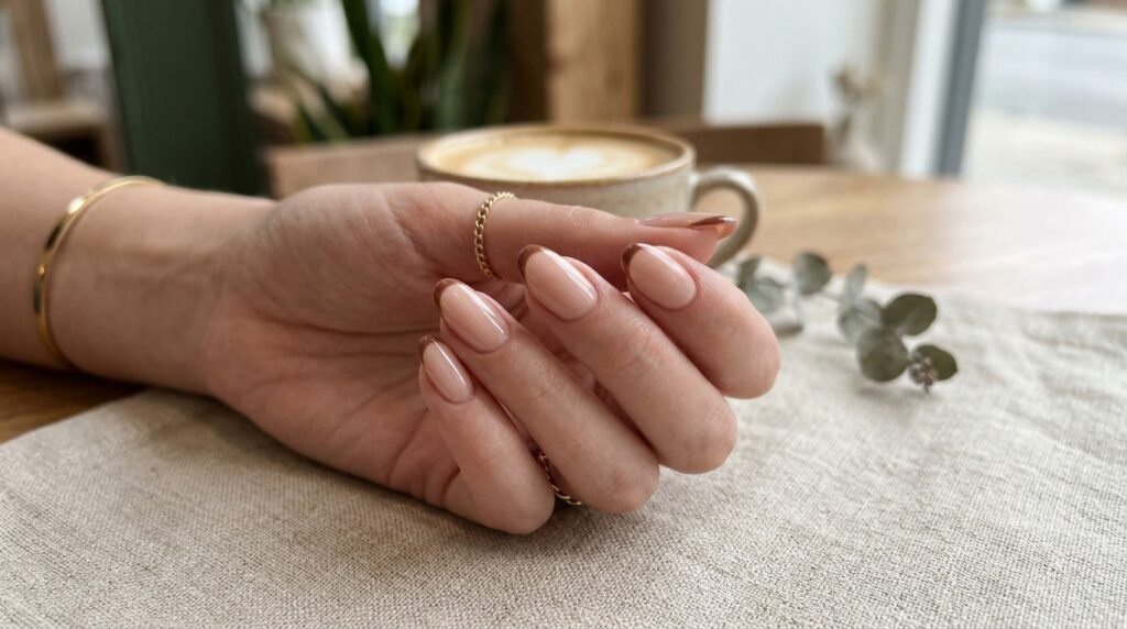 Brown French Tips