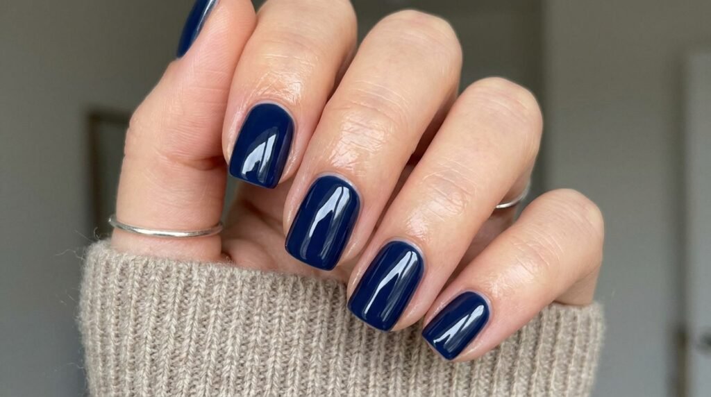 Dark Blue Nails