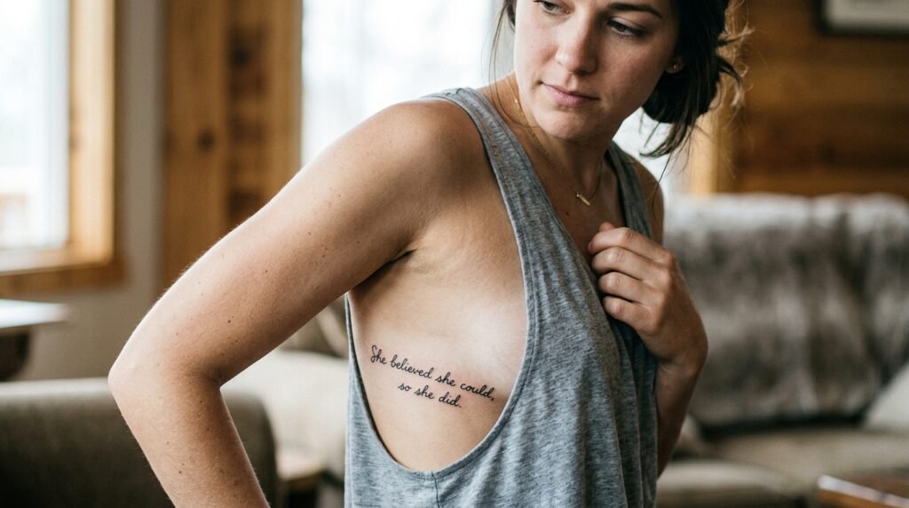 Rib Quote Tattoo