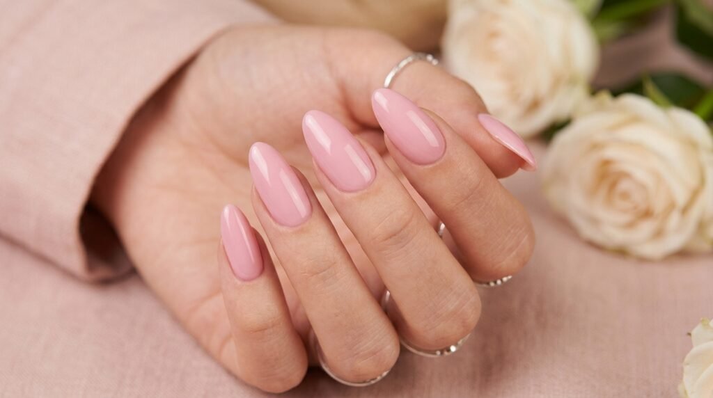 Soft Pink Almond Nails