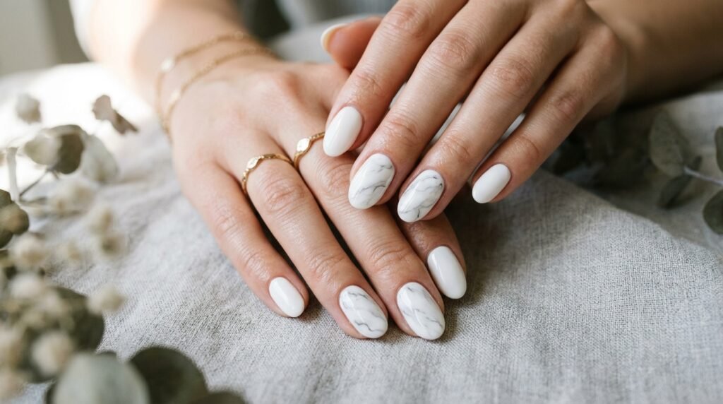 White marble design