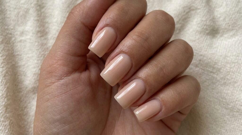 Square Nude Nails