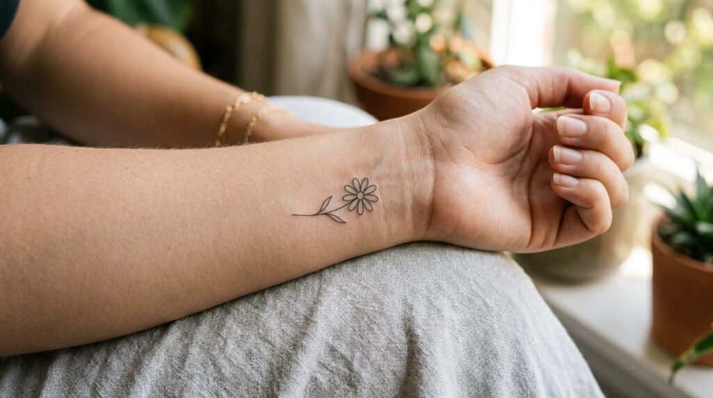 Simple Daisy Tattoo