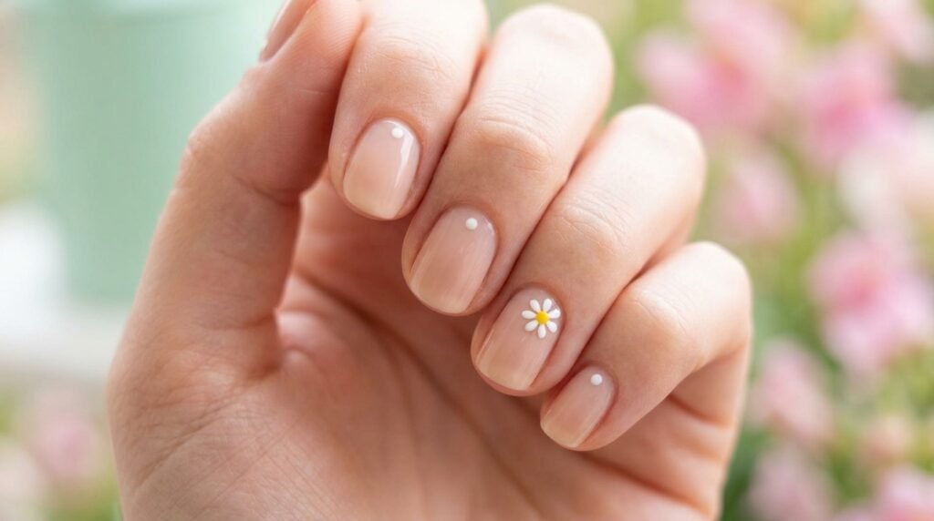 Mini Daisy Nails