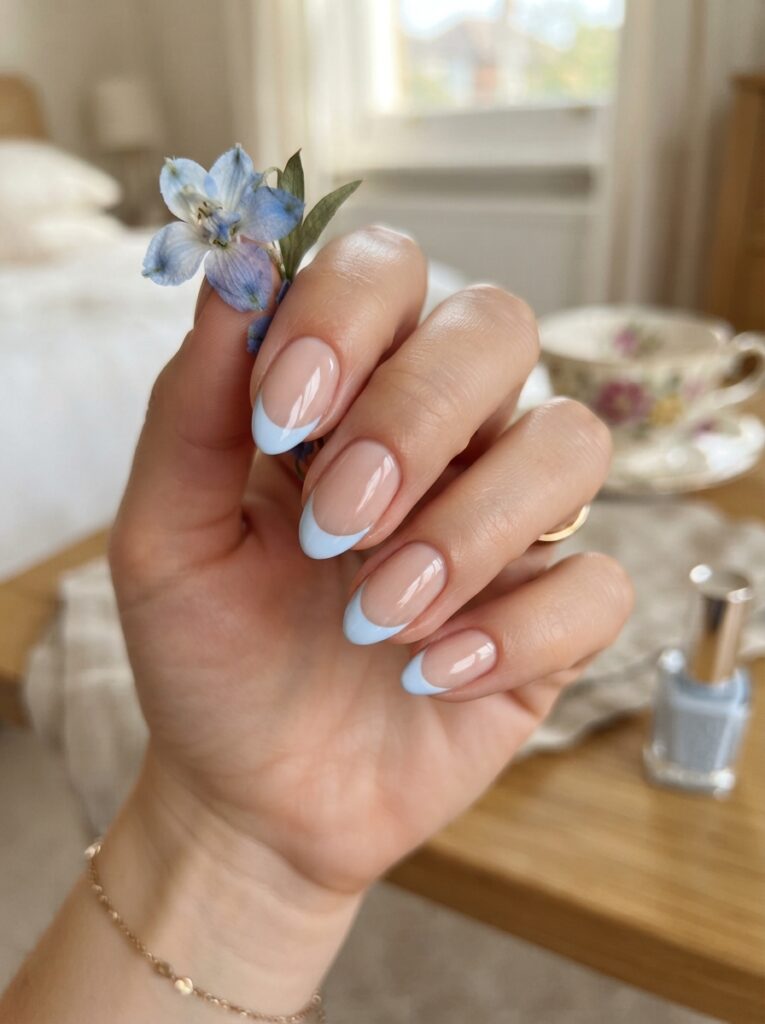 Blue French Tips