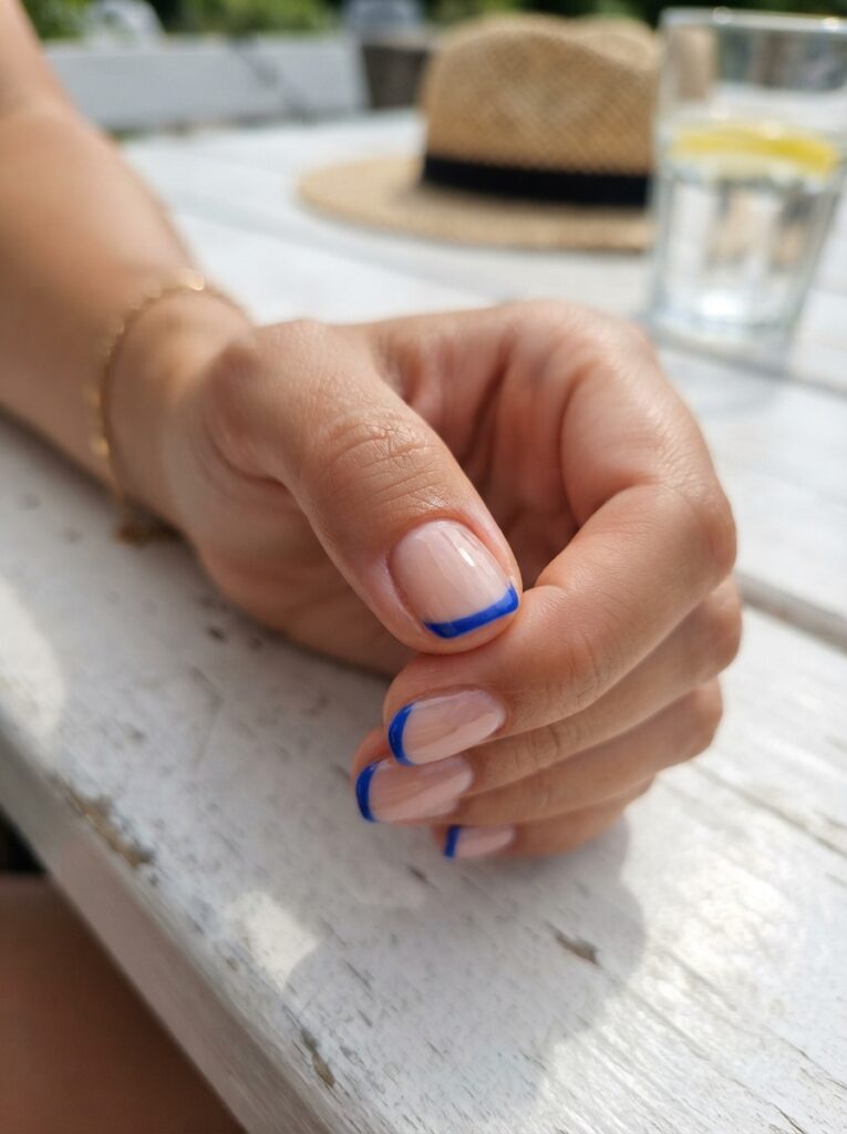 Blue French tips