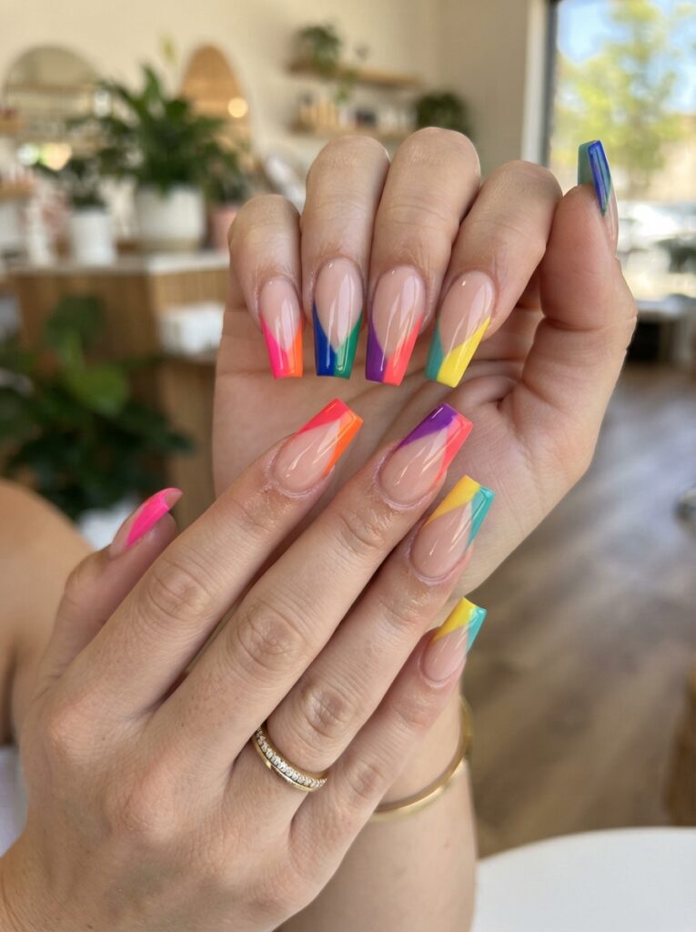 Color Block Acrylic Tips