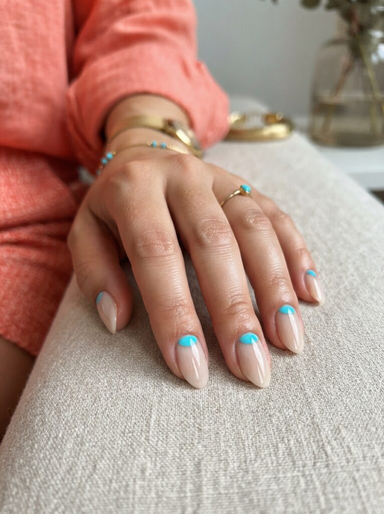 Bright color half moons