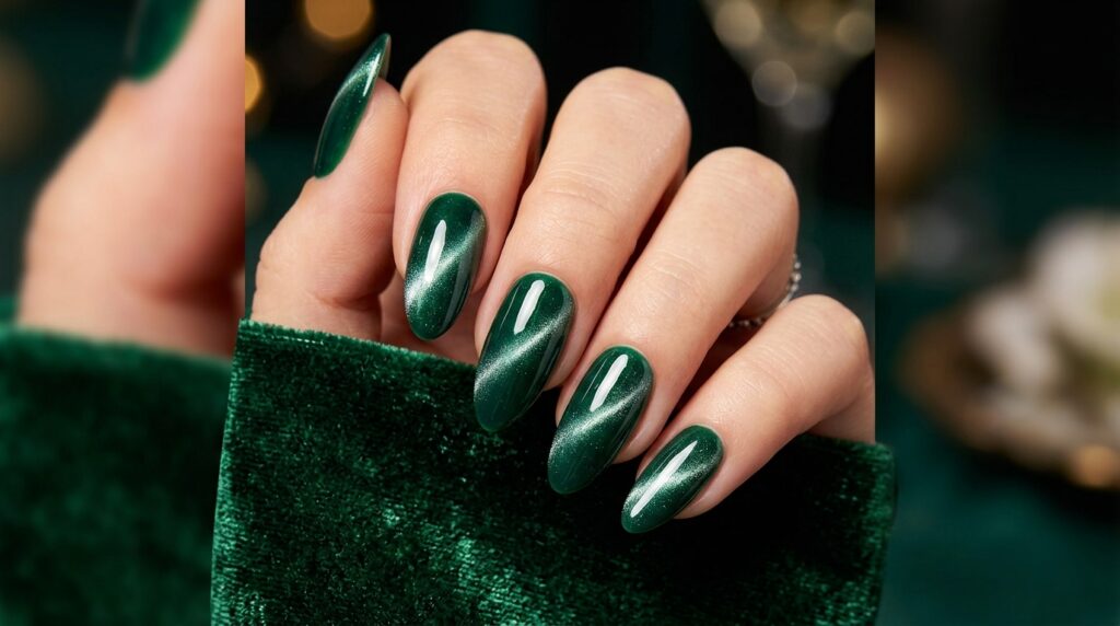 Emerald Magnetic Nails
