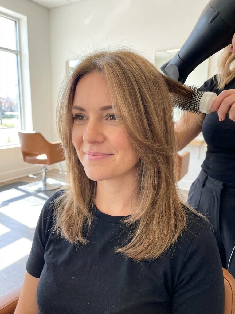 Feathered Layers for Thin Hair