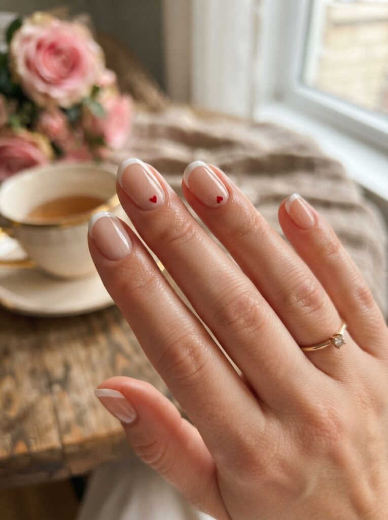 Cute French tip manicure