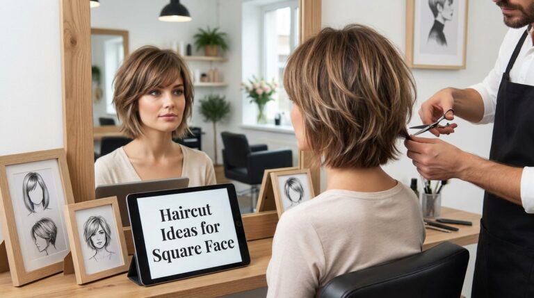 Haircut Ideas for Square Face