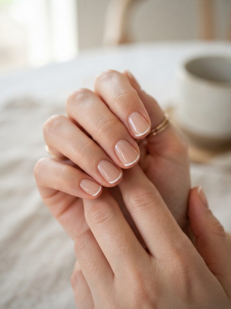 Minimal French manicure