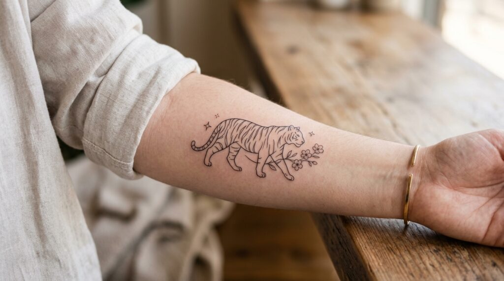 Simple tiger outline