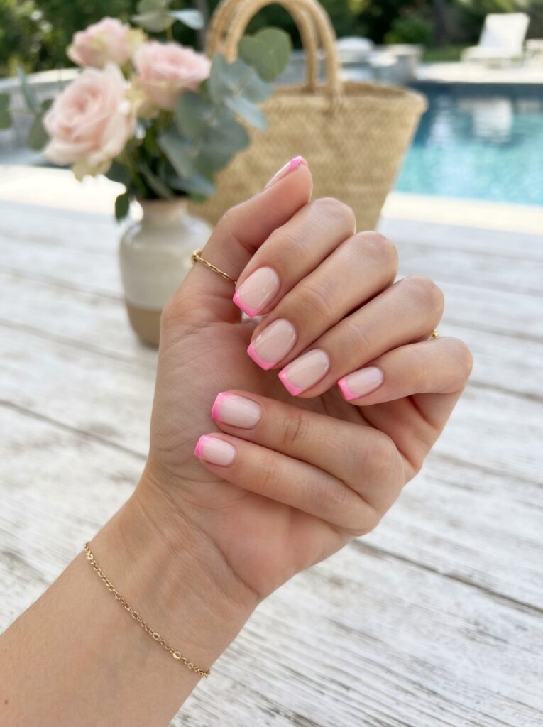 Pink French tips