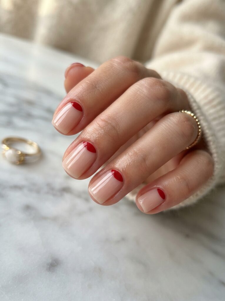 Classic red half moons