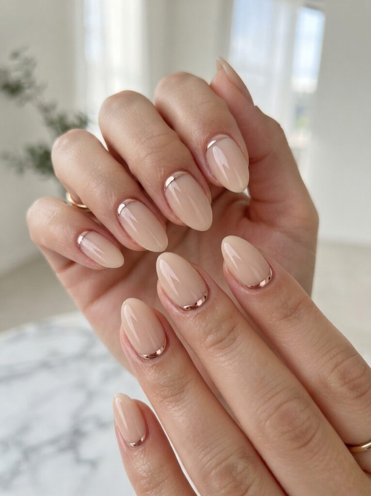 Chrome accent half moons