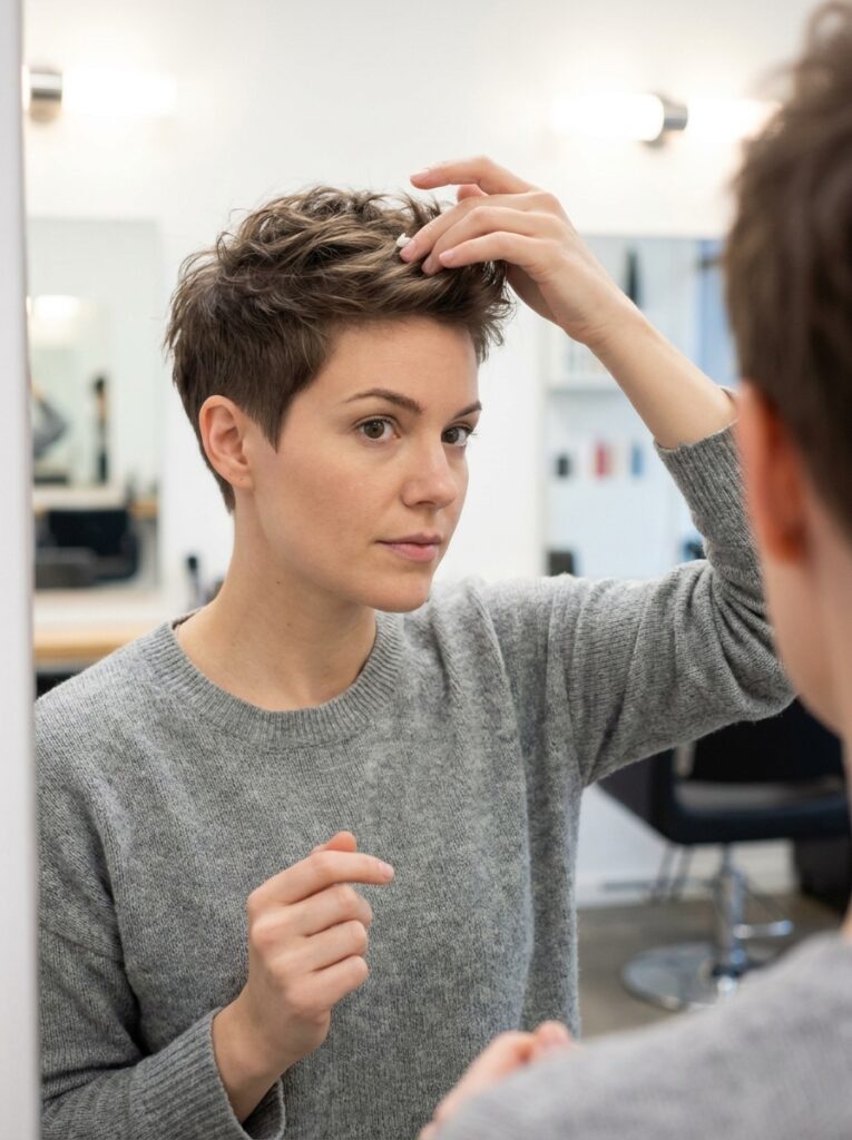 Short Pixie with a Longer Top