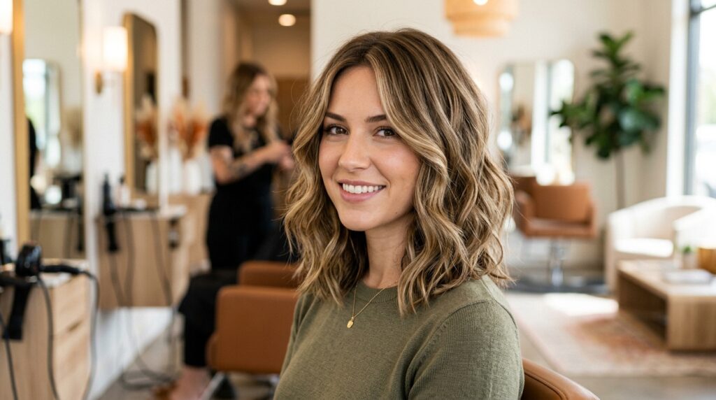 women with wavy hair