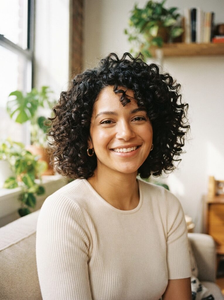 Rounded Curly Bob