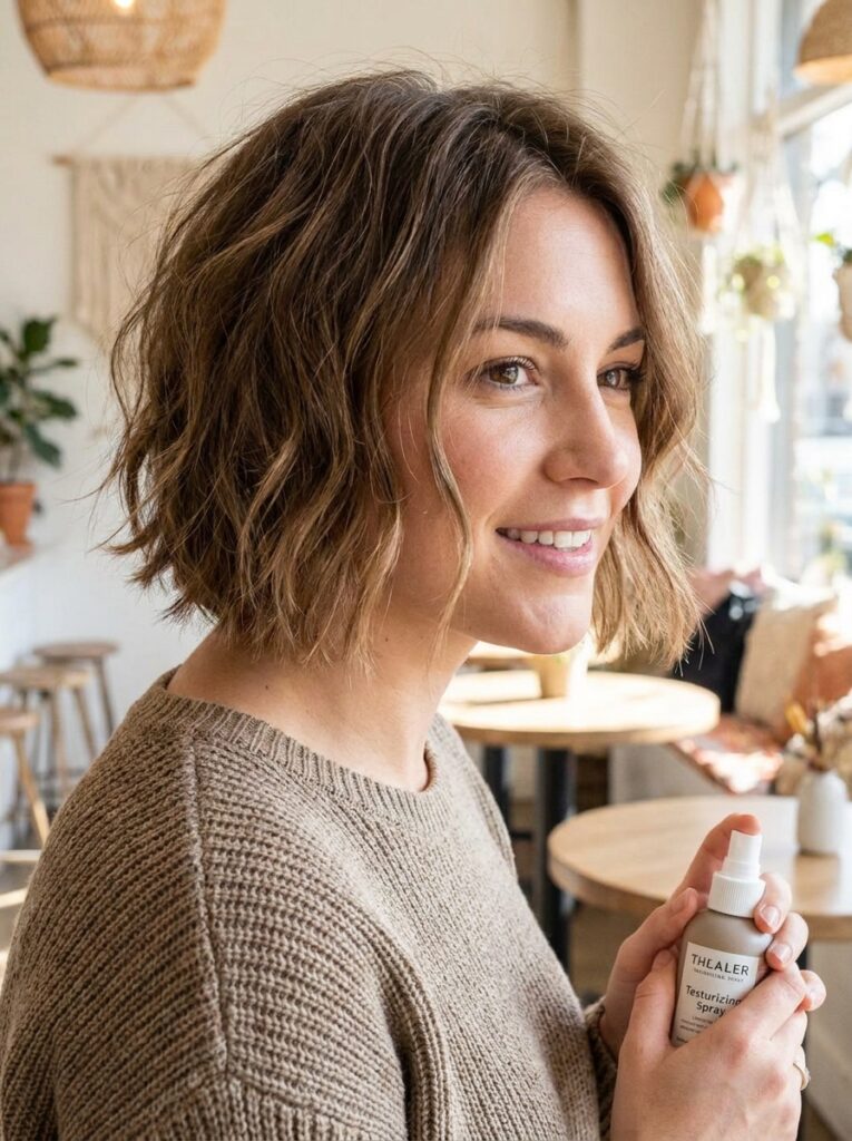 Textured Bob with Soft Waves
