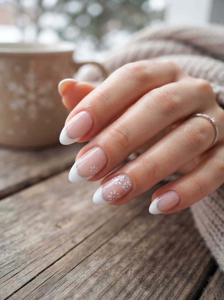 Winter French manicure