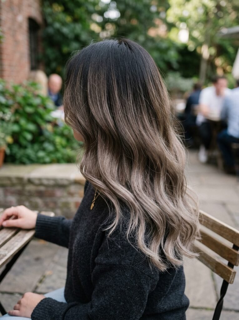 Cool ash brown ombre