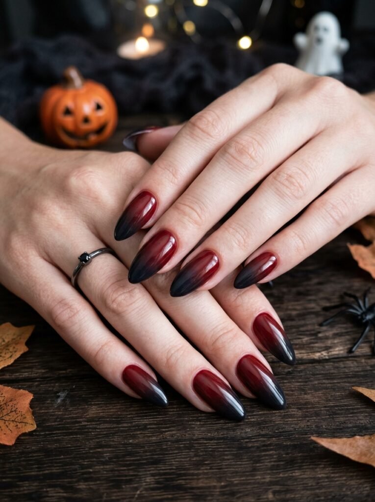 Black to Red Halloween Fade