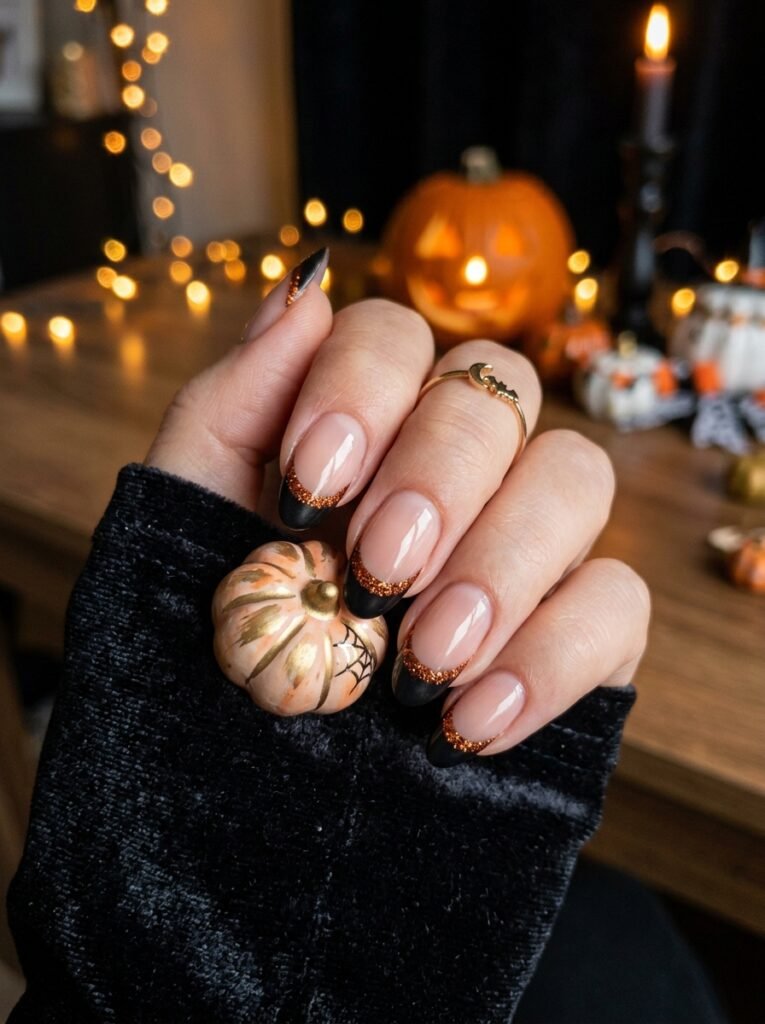 Glitter French tips