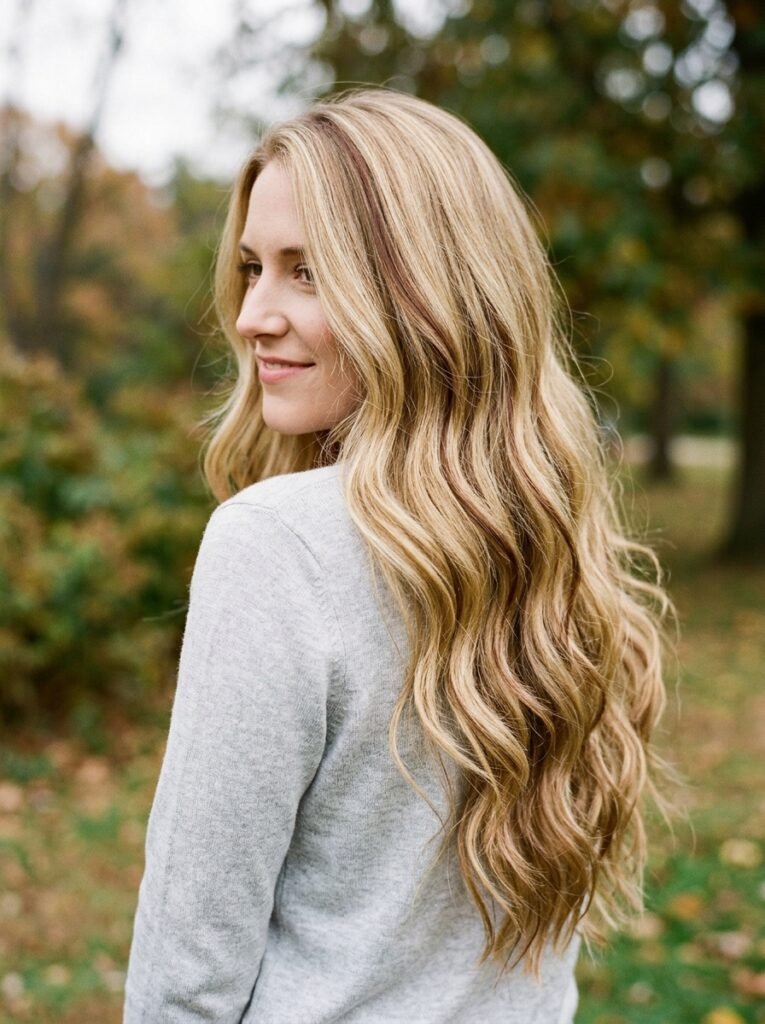 Long Blonde Hair With Brown