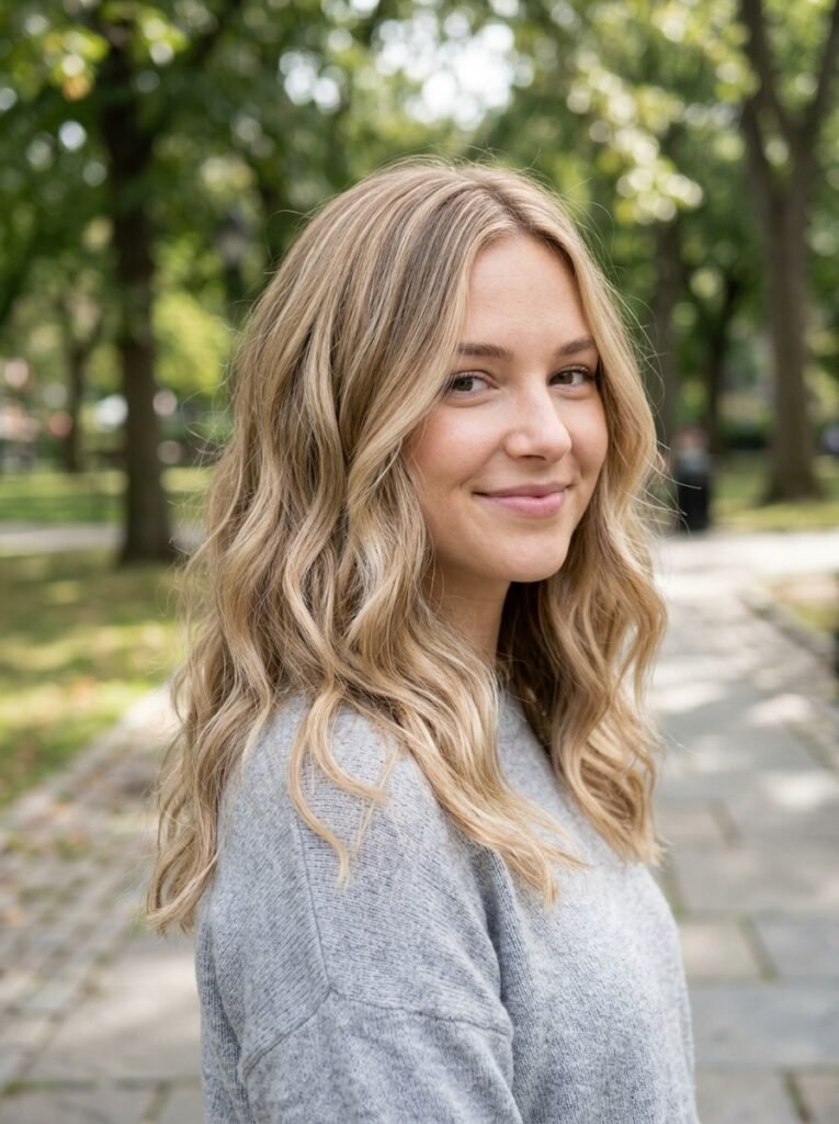 Natural Blonde With Soft Lowlights