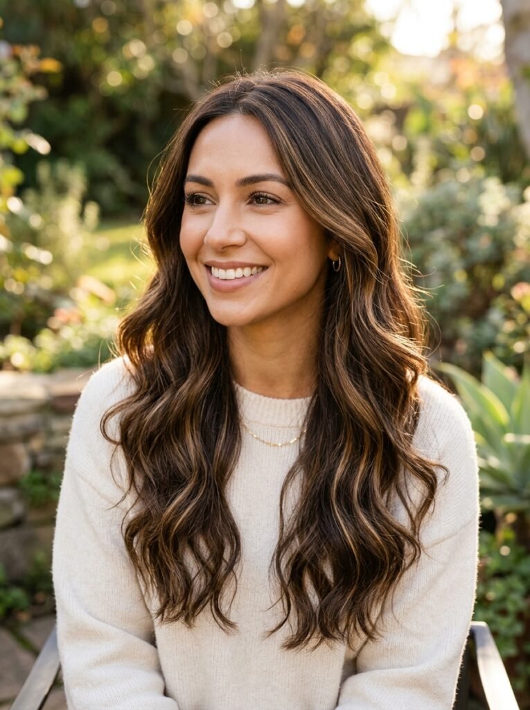 Warm brunette toffee ribbons