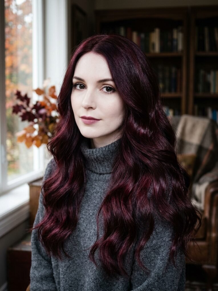 Wine Hair for Pale Skin