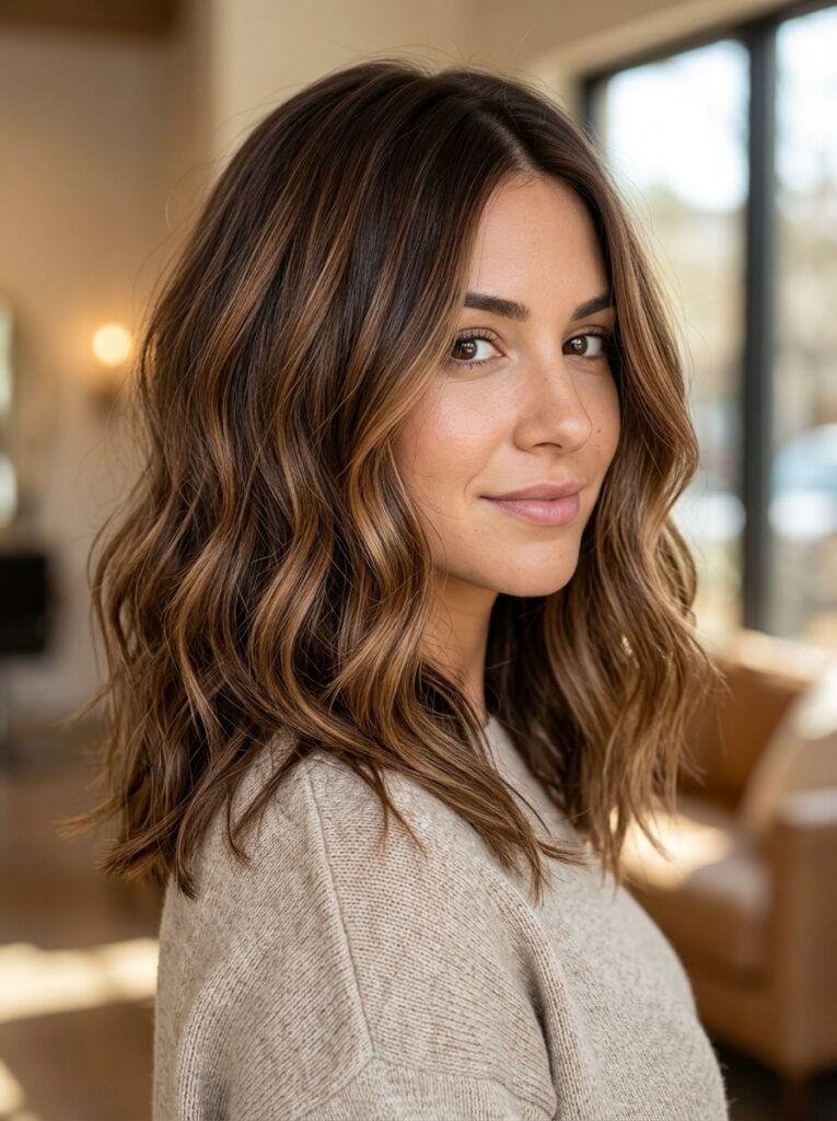 Rich caramel brown hair