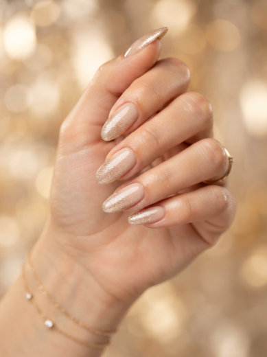 Champagne glitter gradient