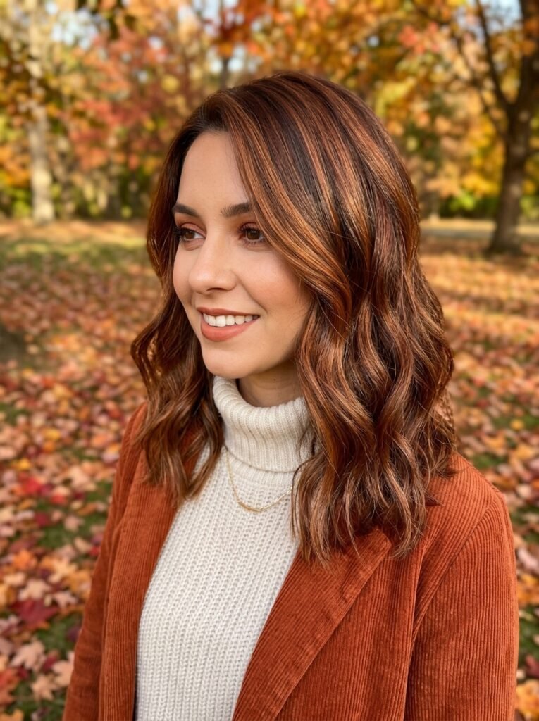 Rich copper auburn brunette