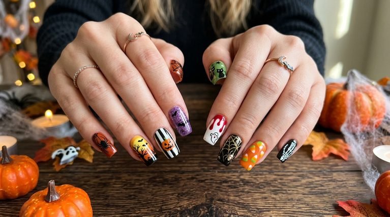 Halloween Nails Medium Length: 20 Creative Designs for Spooky Season