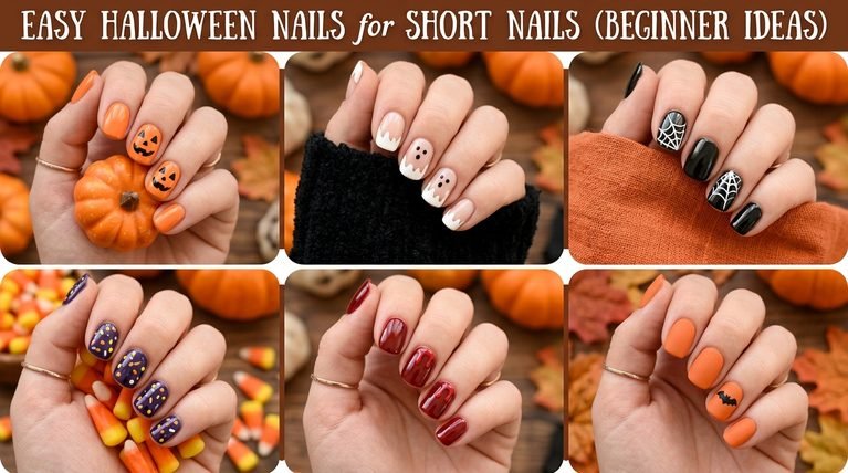 20 Halloween Nails Easy Short Ideas for Beginners
