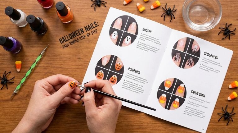 Halloween Nails Easy Simple Step by Step: 20 Ideas to Try