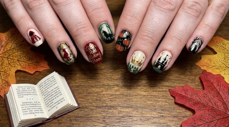 Halloween Nails Little Red Riding Hood: 20 Fairy Tale Nail Art Ideas