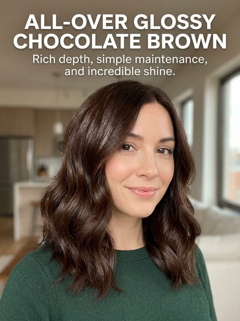 Glossy chocolate brown