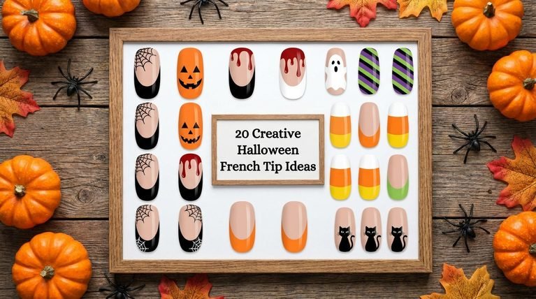 Halloween nails french tip: 20 Creative Ideas for Spooky-Season Nails
